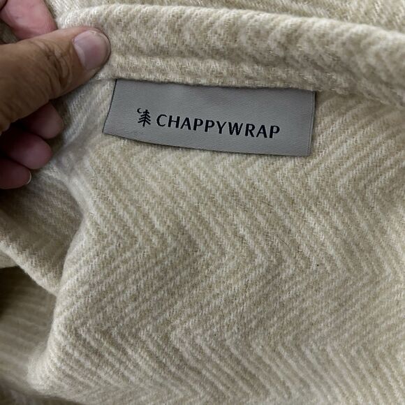 Chappywrap Wrap 70 x 25.5 in Chevron Pattern in cream, So soft, Made In Germany - Picture 4 of 5
